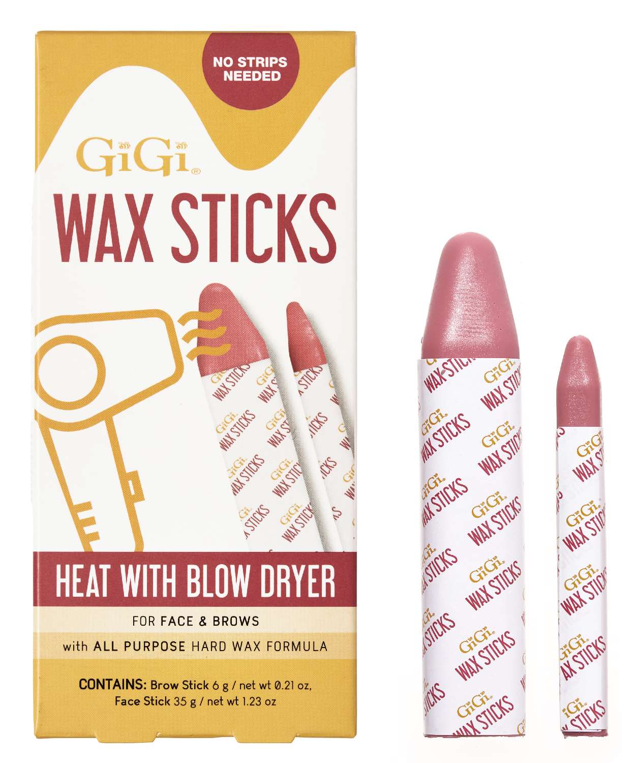 GIGI WAX STICKS HEAT WITH BLOW DRYER