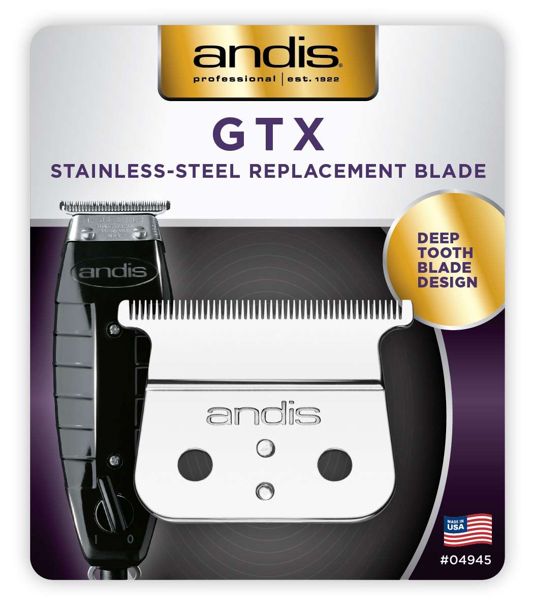 ANDIS BLADE T-OUT GTX STAINLESS-STEEL