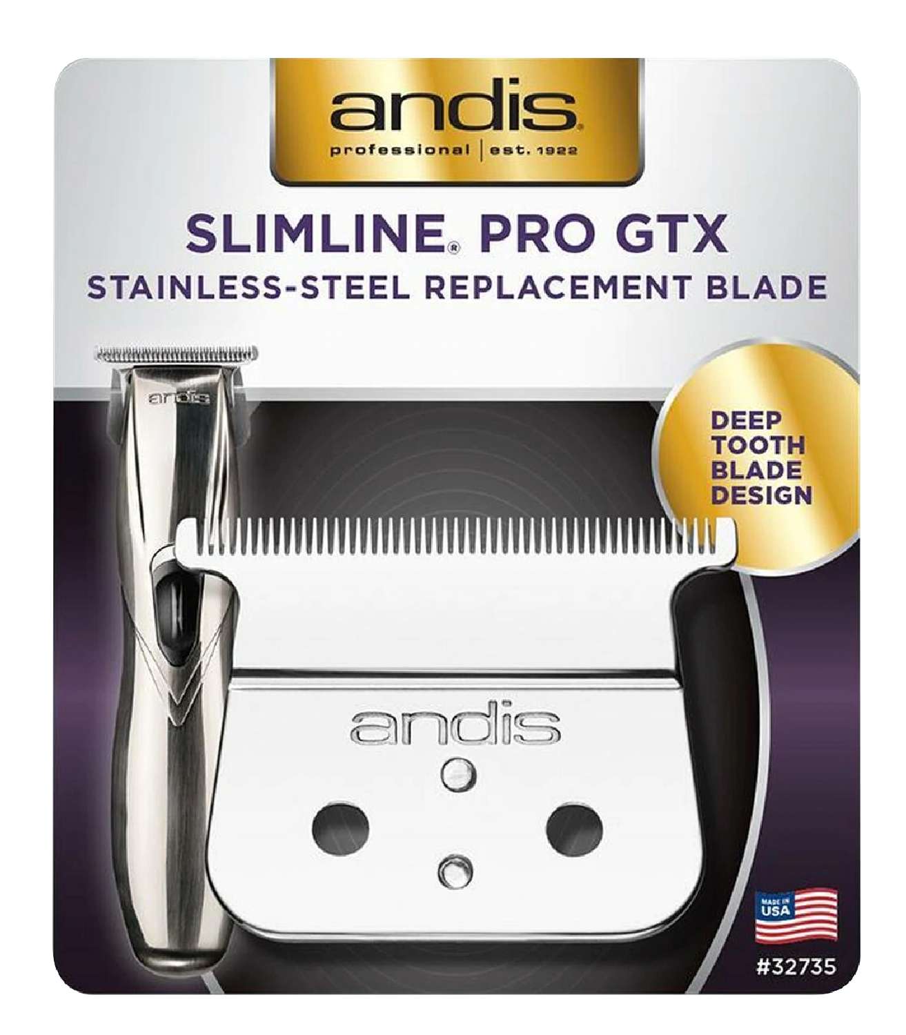 ANDIS BLADE SLIMLINE PRO GTX STAINLESS-S