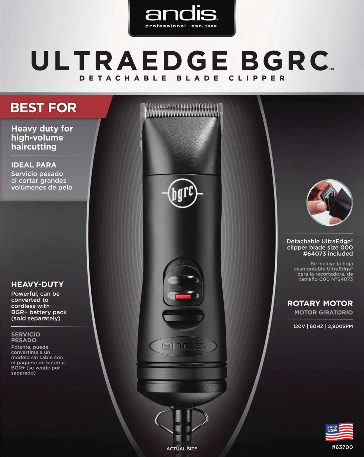ANDIS CLIPPER BGRC ULTRAEDGE