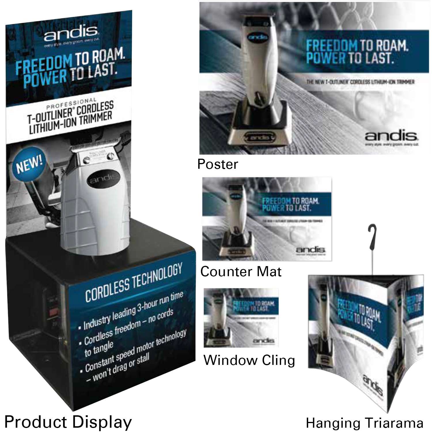 ANDIS SIGN DP KIT CORDLESS T-OUTLINER