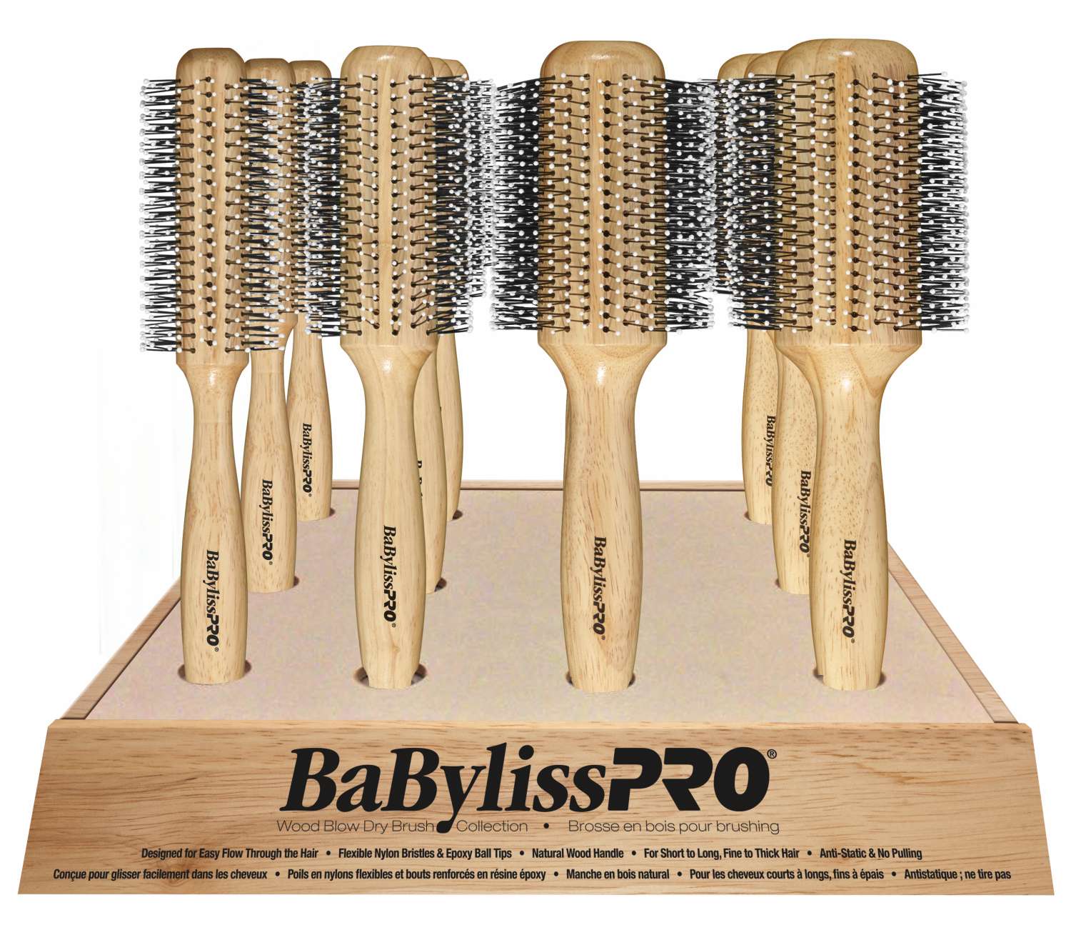 BABYLISS BRUSH WOOD EMPTY DP
