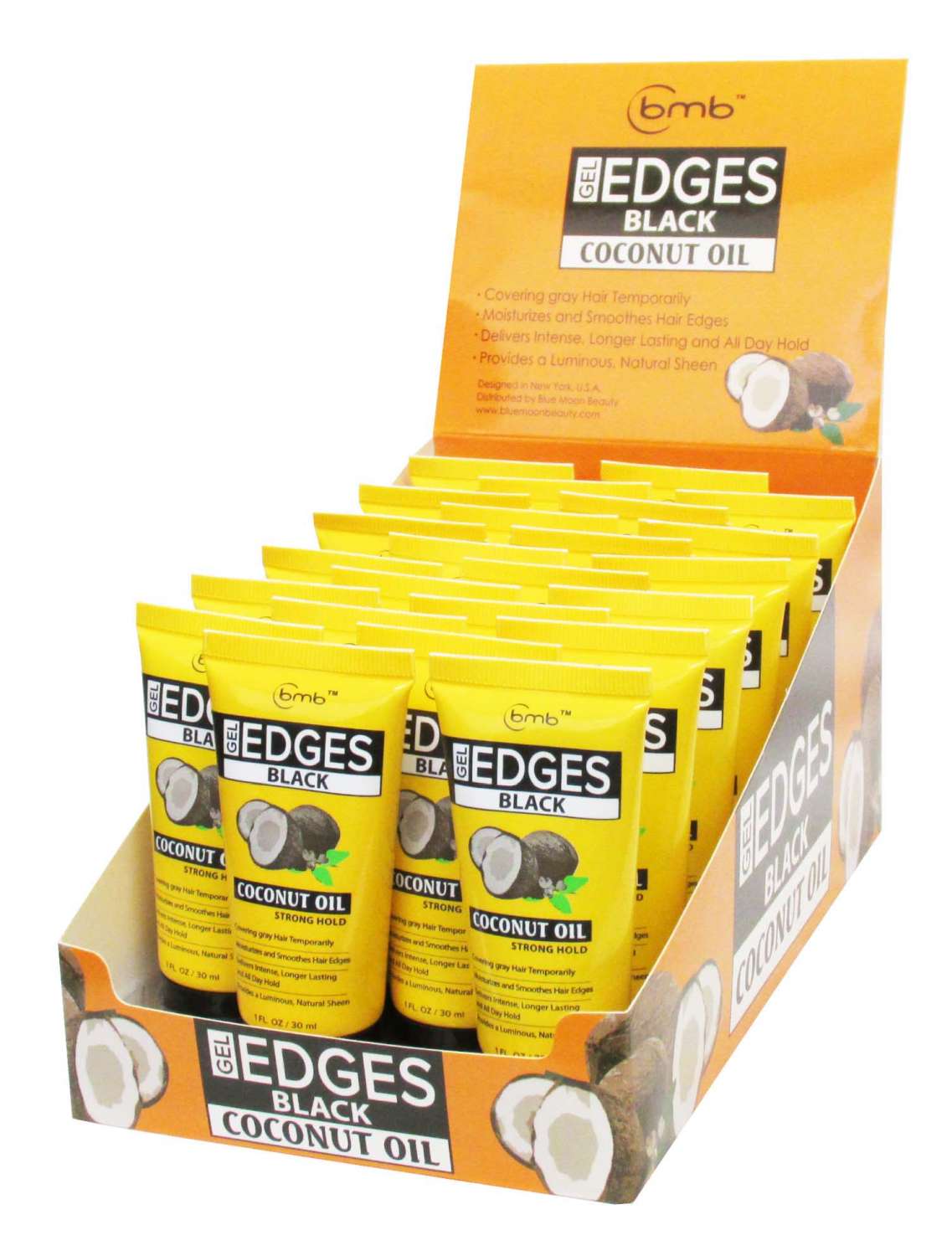BMB EDGES GEL BLACK COCONUT 24/D