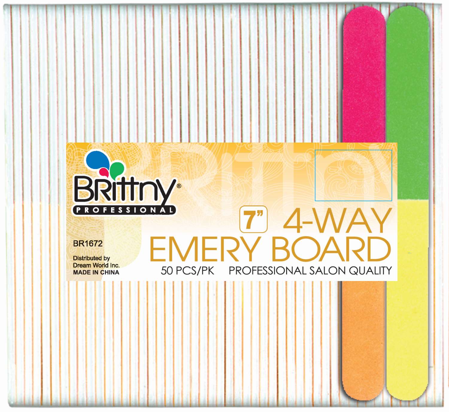 BR NAIL EMERY BOARD 4 WAY 7