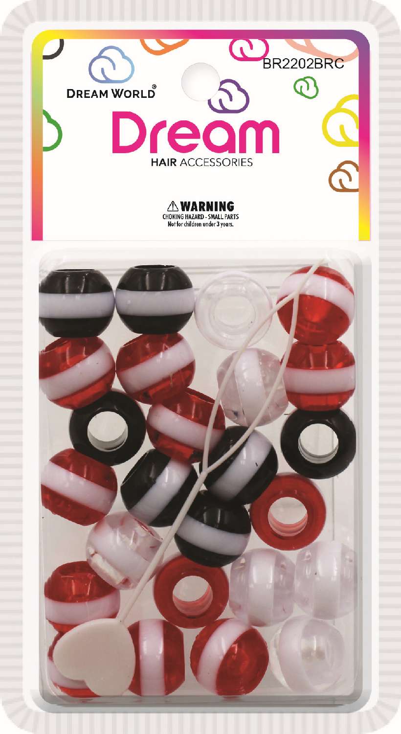 DREAM BEAD 16MM STRIPE 24PC