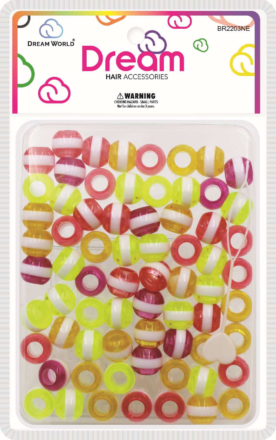 DREAM BEAD 16MM STRIPE 70PC