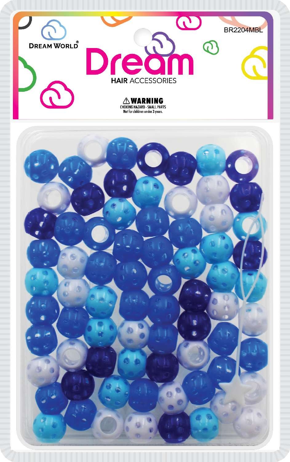 DREAM BEAD DOTS 15MM 70P MIX BLUE