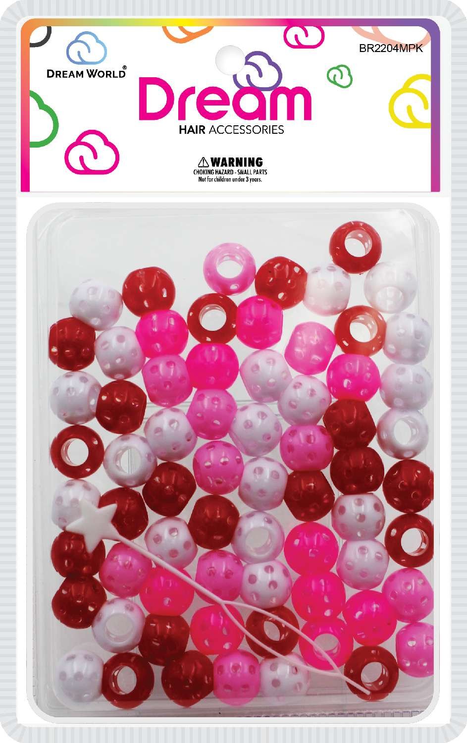 DREAM BEAD DOTS 15MM 70P MIX PINK