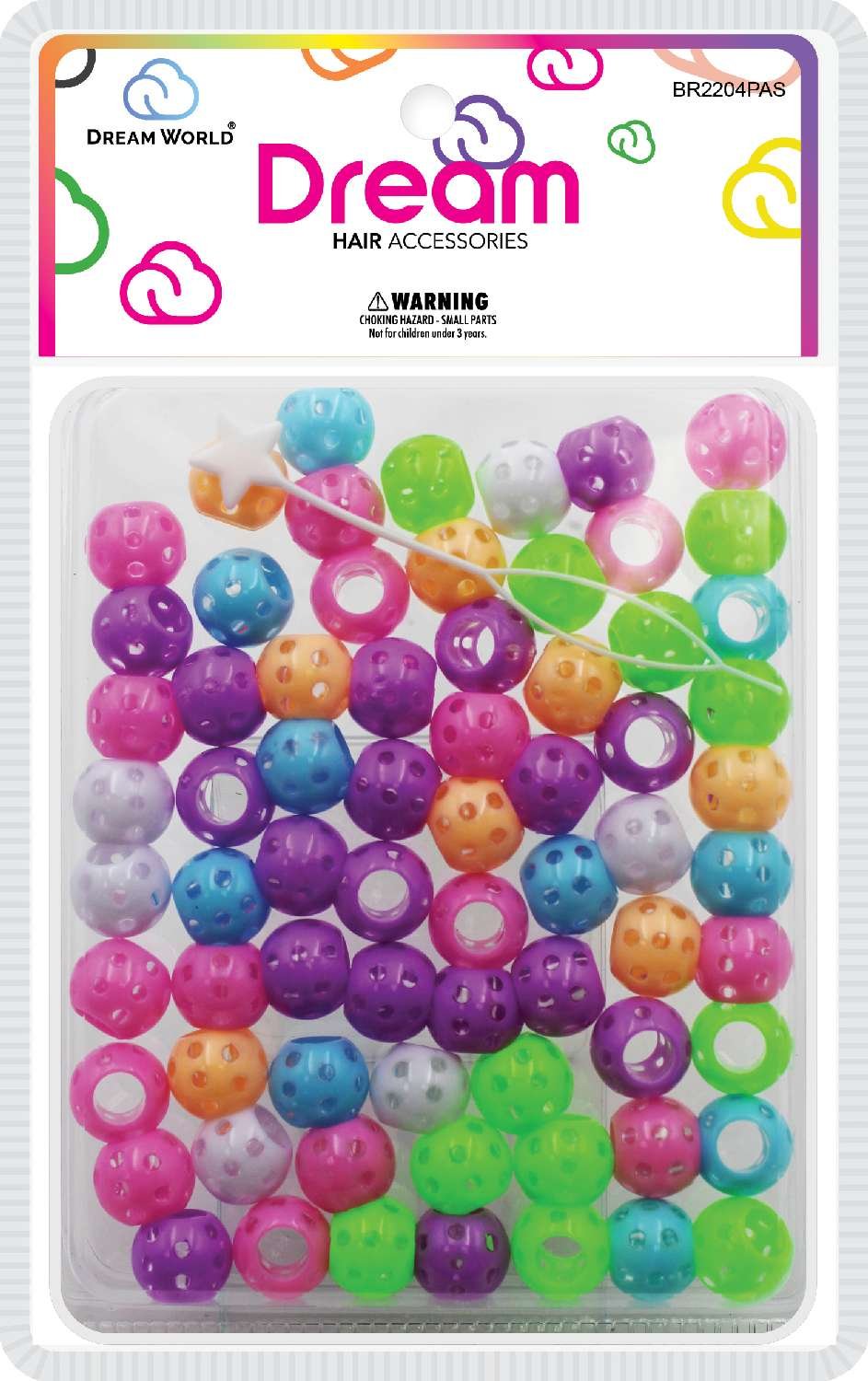 DREAM BEAD DOTS 15MM  70P MIX PASTEL