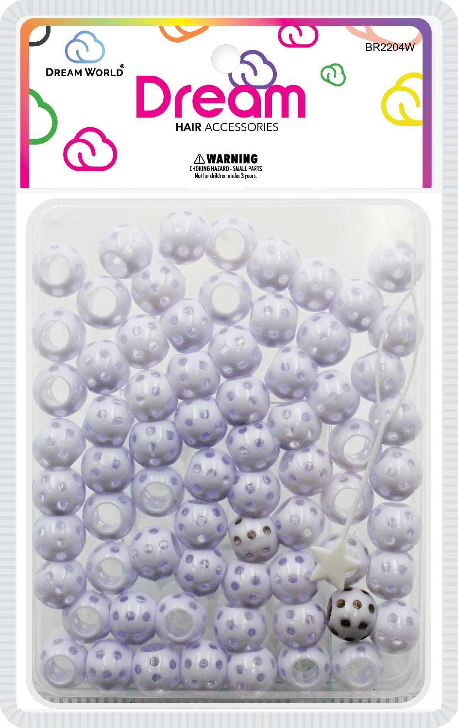 DREAM BEAD DOTS 15MM 70P WHITE