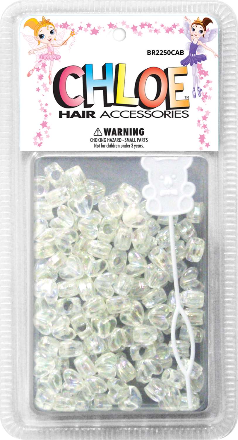 CHLOE BEAD HEART REG CLR AB