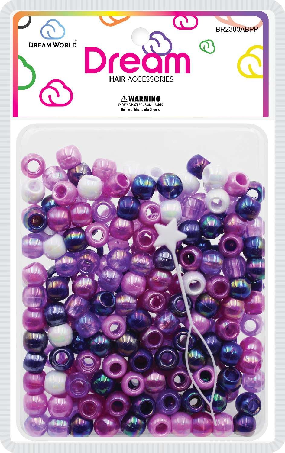 DREAM BEAD 12MM 200PC AB/PURPLE