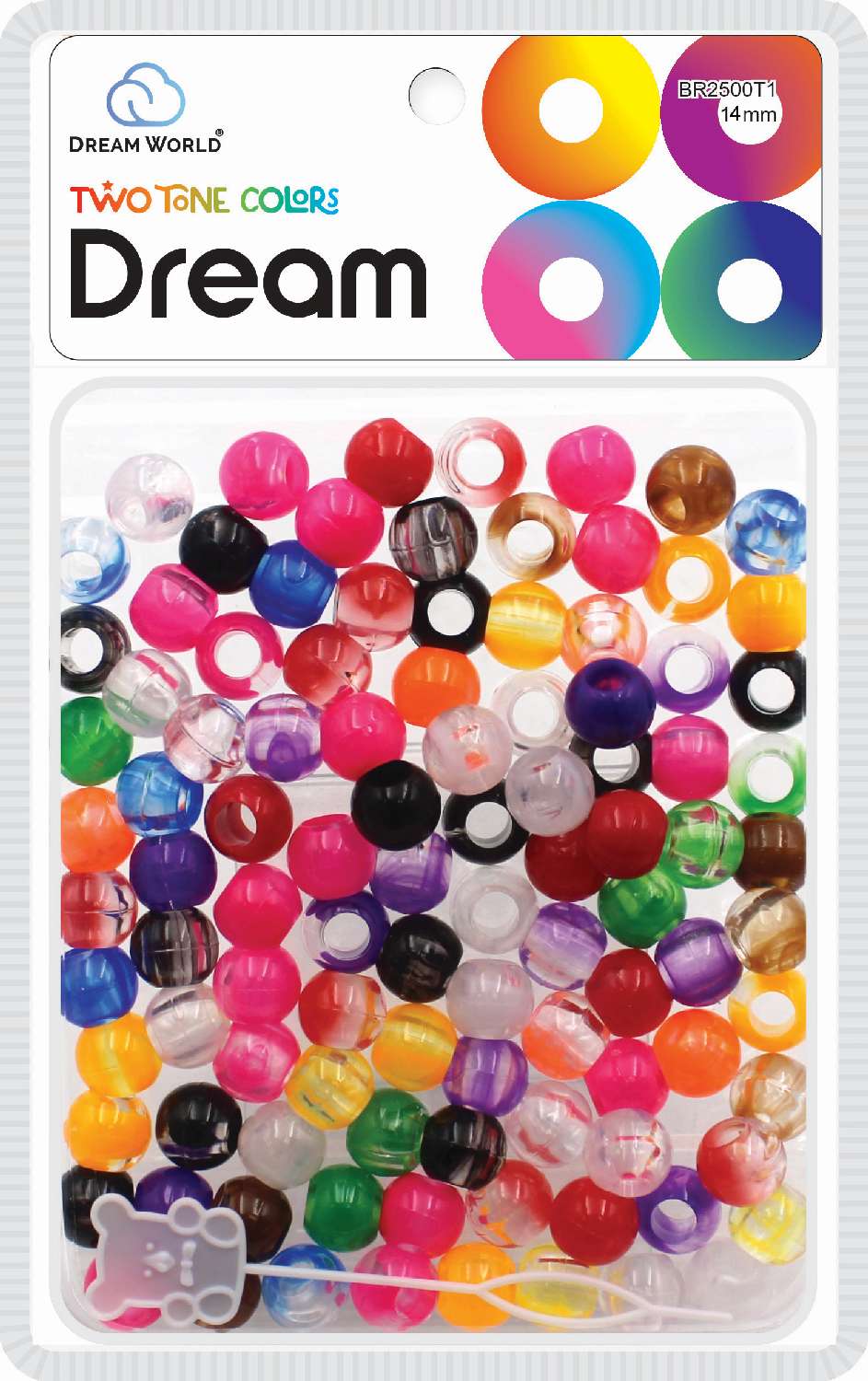 DREAM BEAD 14MM TWO TONE 48PC