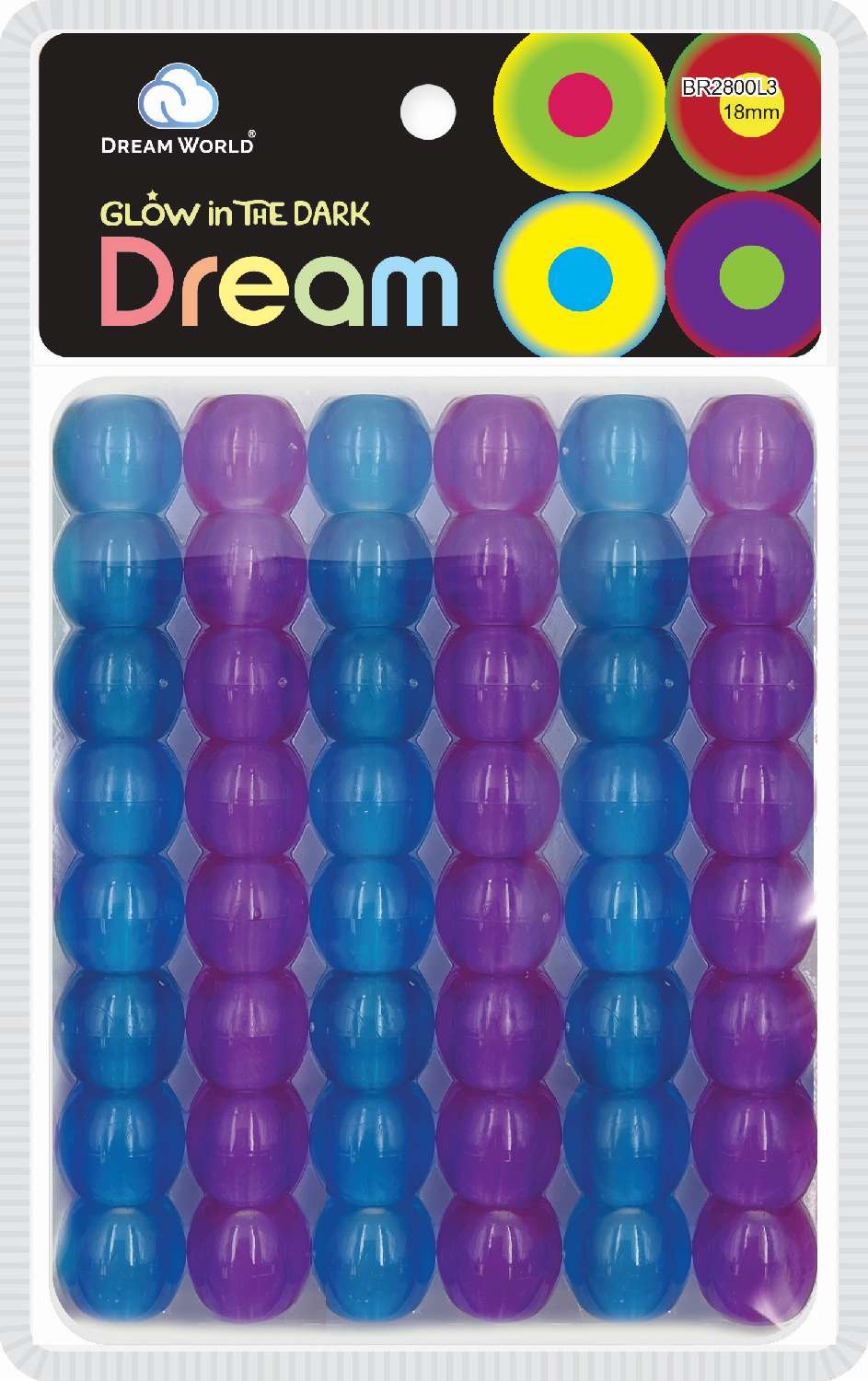 DREAM BEAD 18MM LUMINOUS 52PC