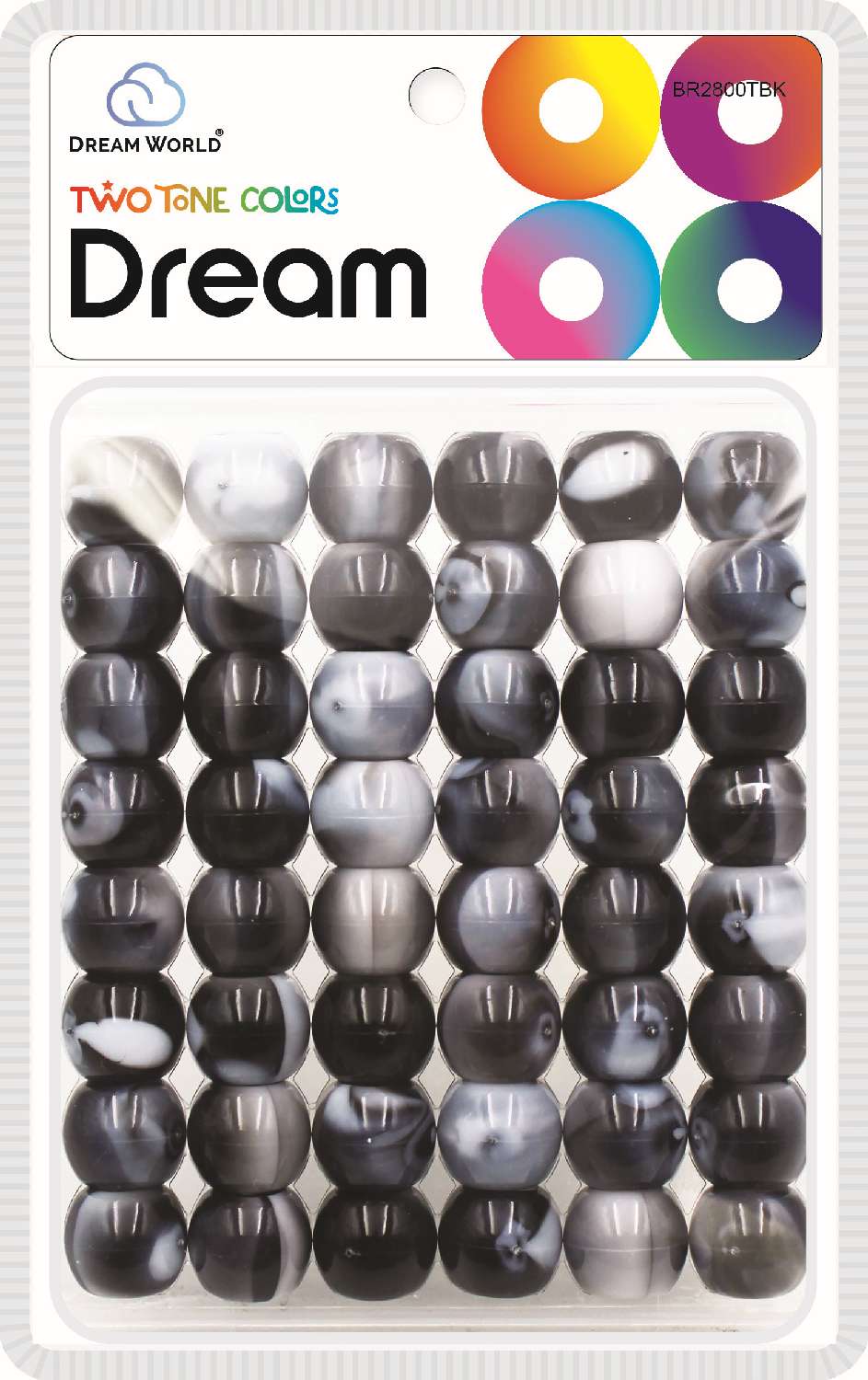 DREAM BEAD 18MM TWO TONE 52PC