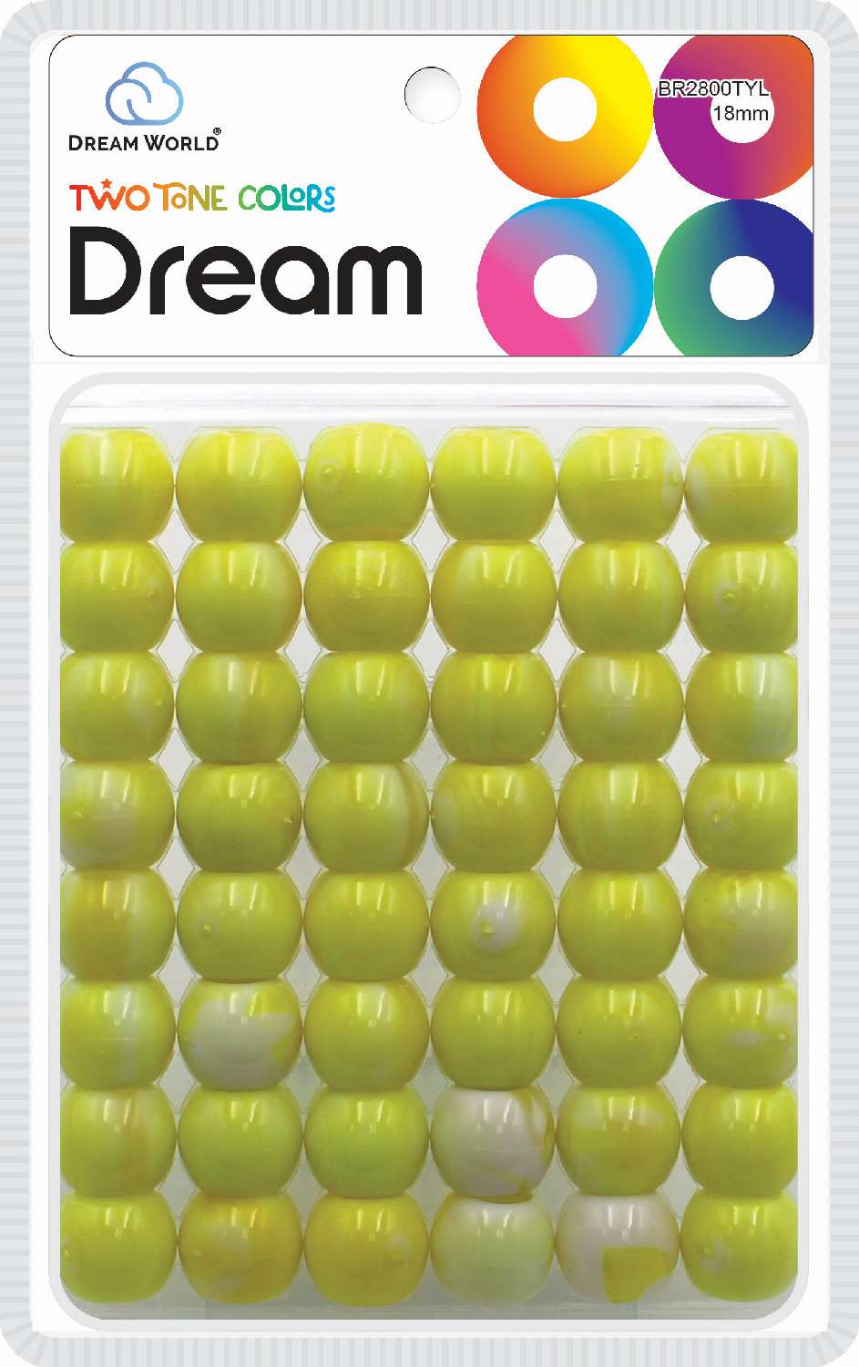 DREAM BEAD 18MM TWO TONE 52PC