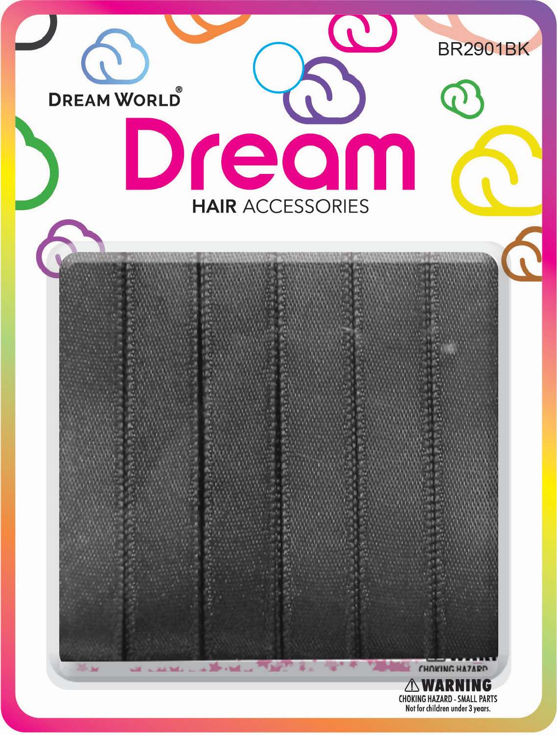 DREAM H/RIBBON BLACK 6PC