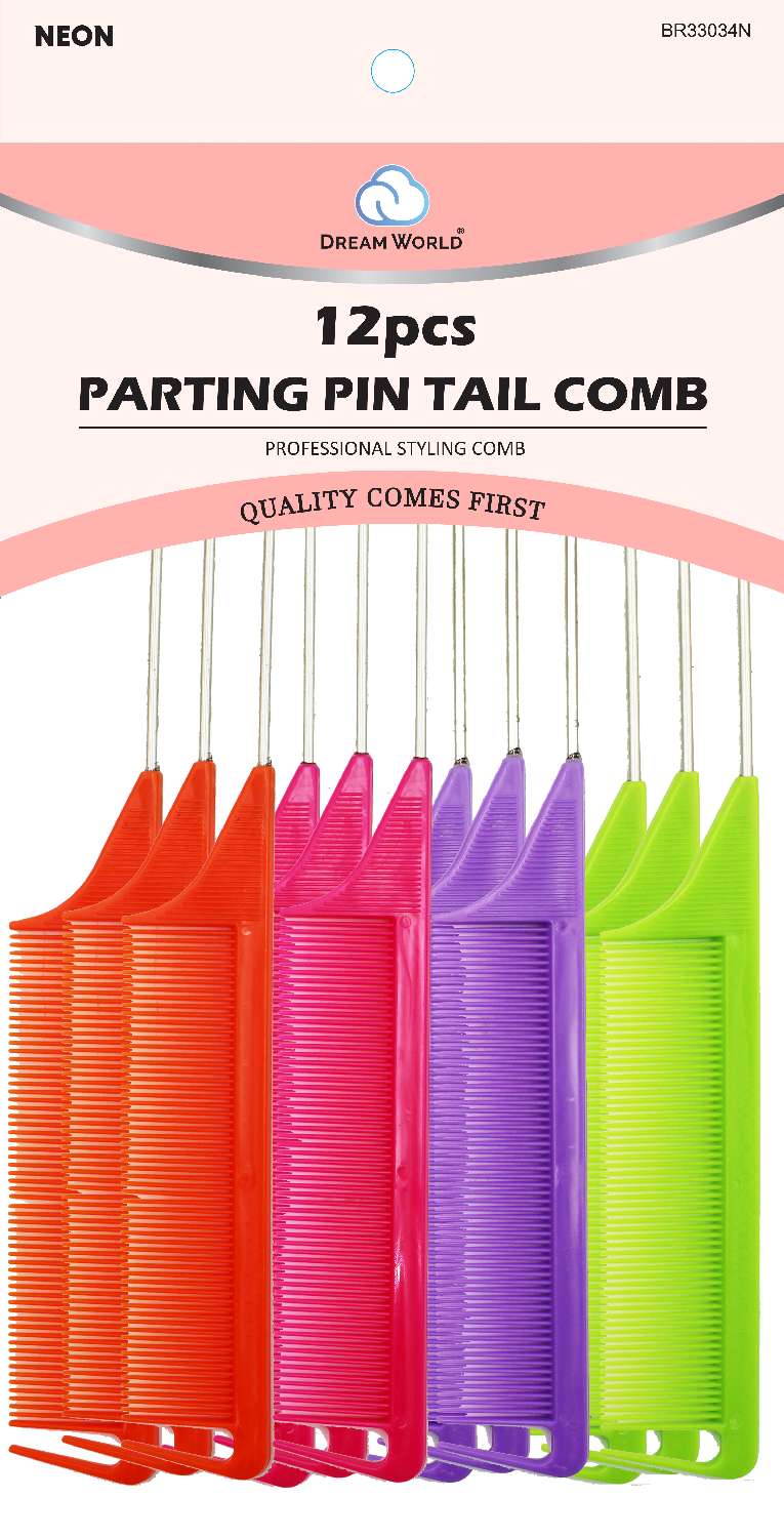 DREAM COMB BULK PARTING PIN TAIL 12PC