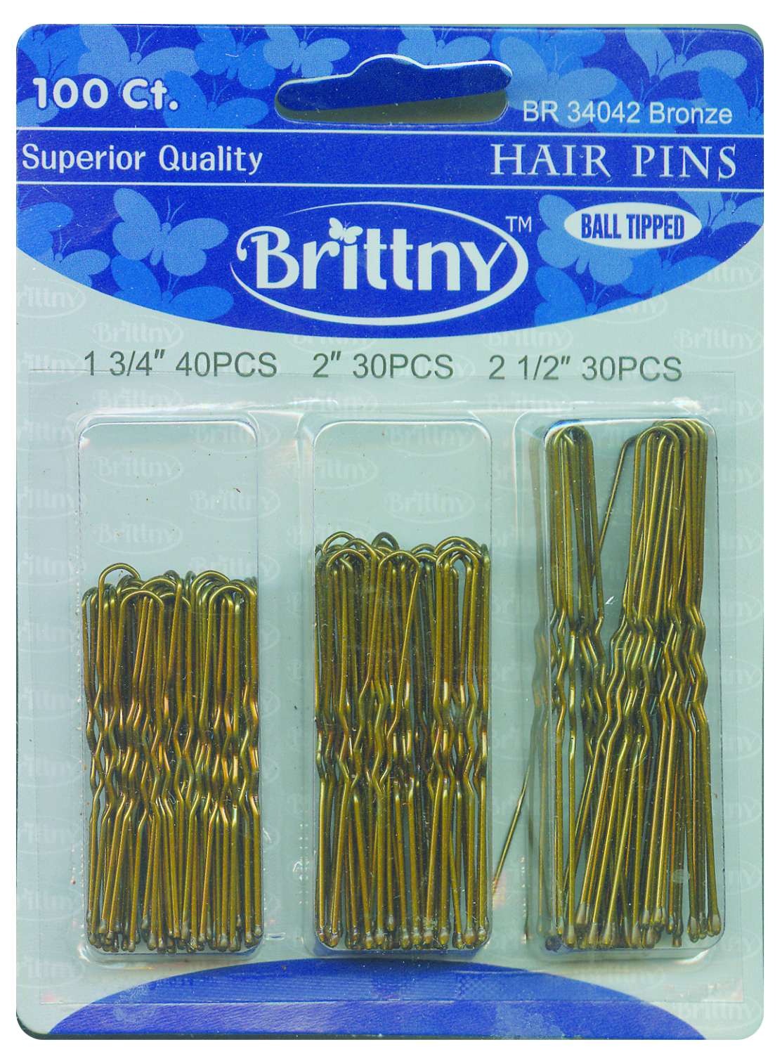 BR PIN HAIR - BRONZE ASST