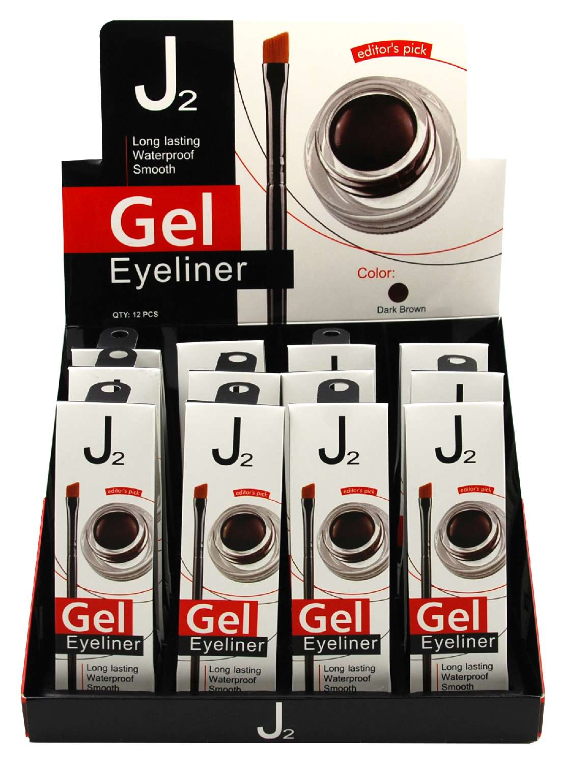 J2 C/EYELINER GEL DARK BROWN