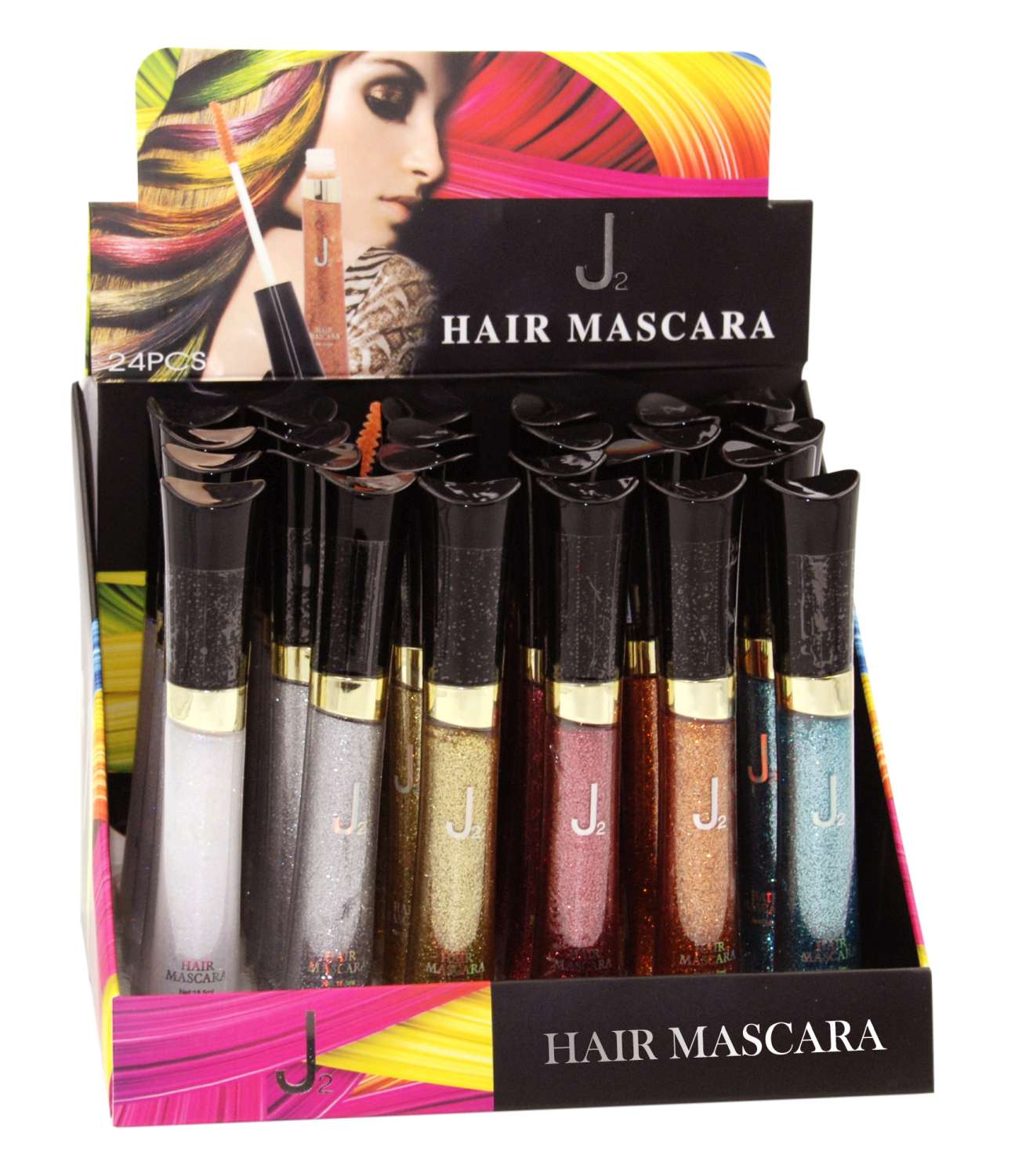 J2 C/HAIR MASCARA W/GLITTER