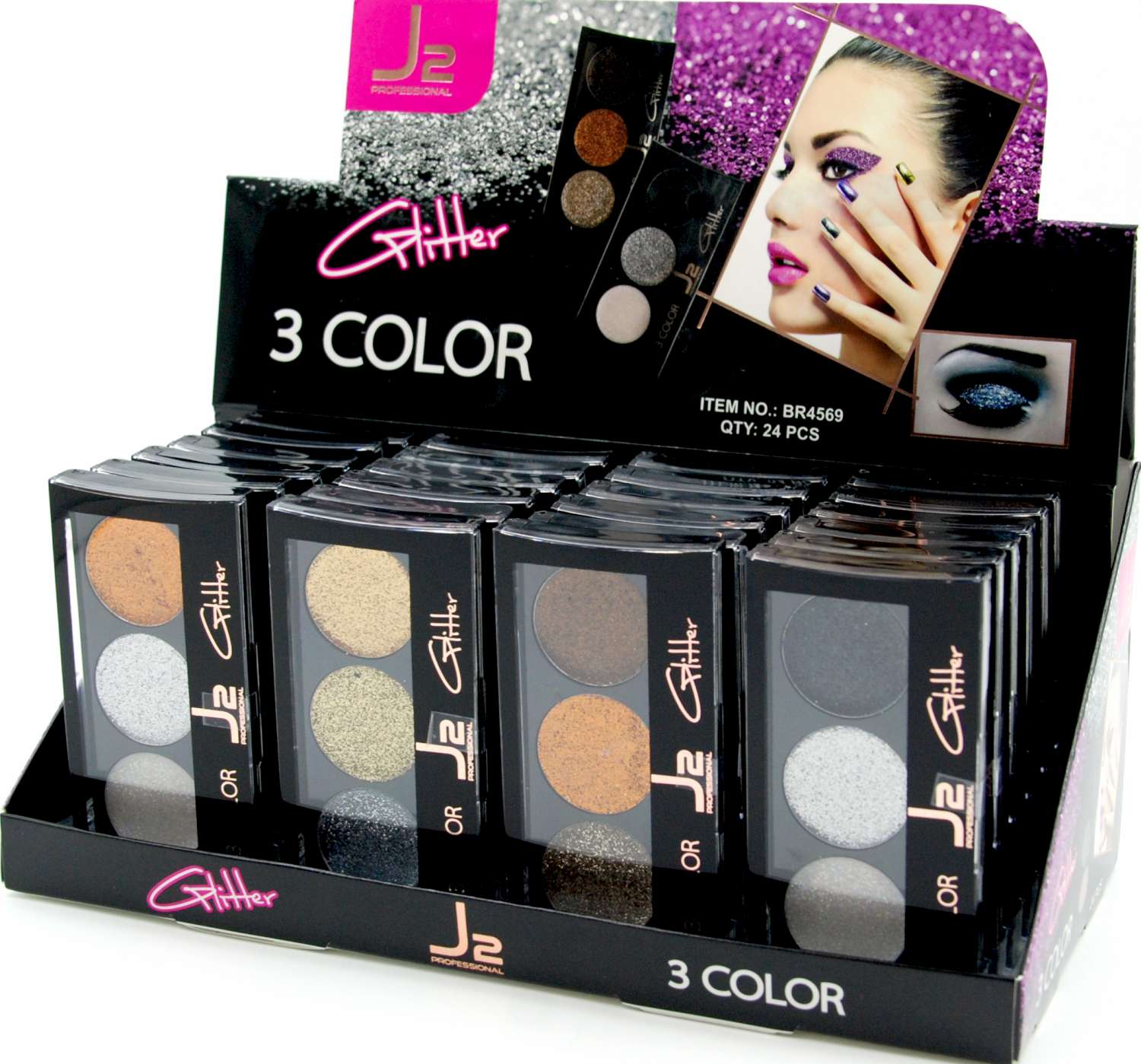 J2 C/EYESHADOW 3 COLOR GLITTER