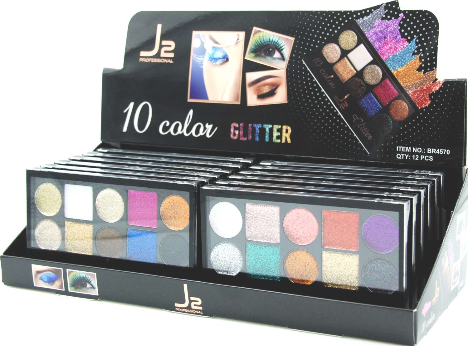 J2 C/EYESHADOW 10COLOR GLITTER