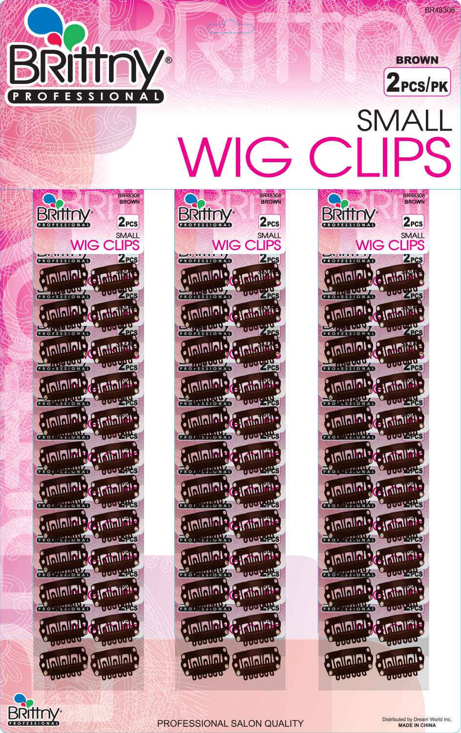 BR CLIP WIG-36PK [2/PK] BROWN