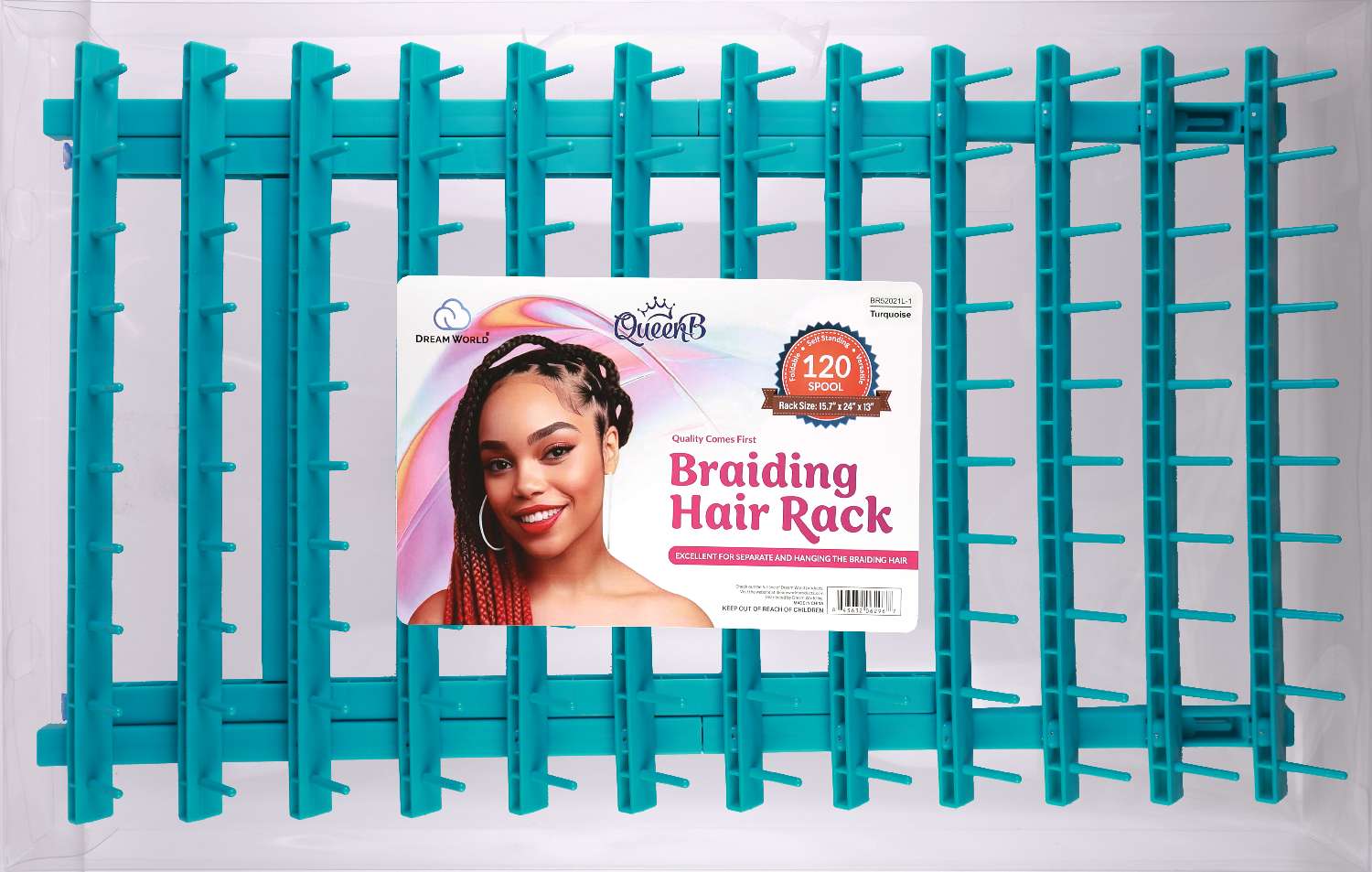 DREAM BRAIDING HAIR RACK LARGE TURQUOISE