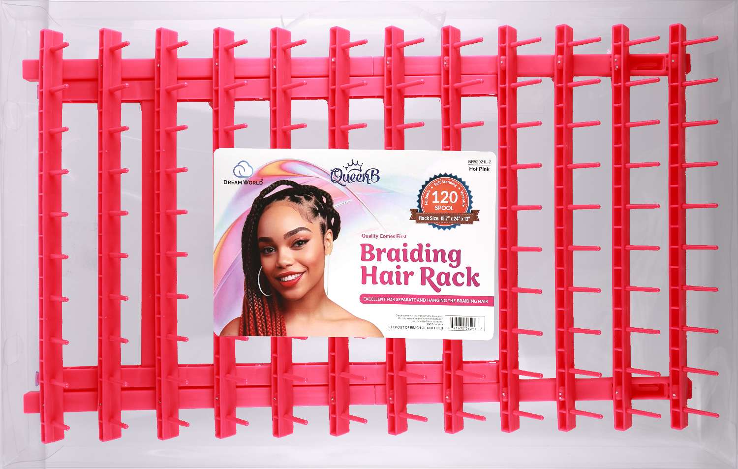 DREAM BRAIDING HAIR RACK LARGE HOT PINK