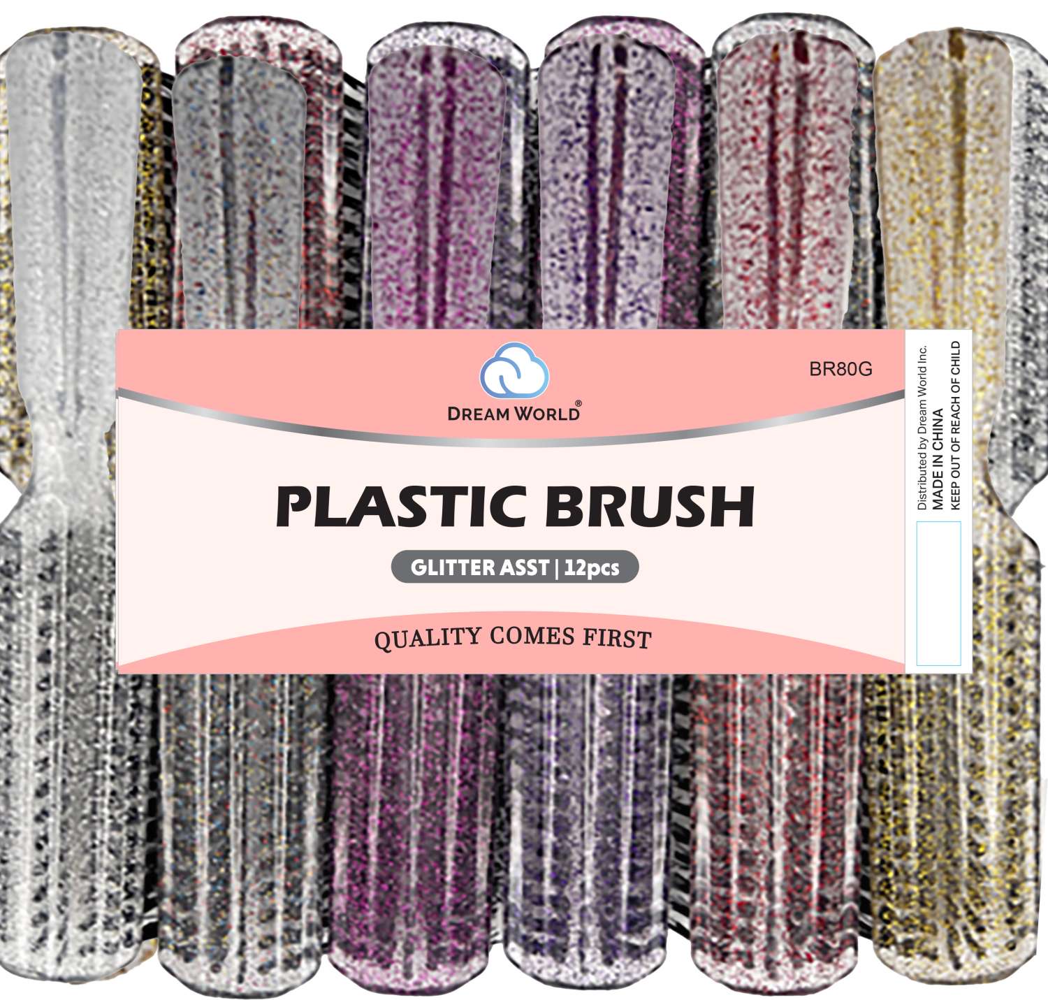 DREAM BRUSH PLASTIC L-80  GLITTER