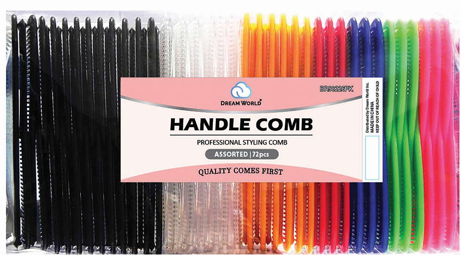 DREAM COMB BULK HANDLE 72PC/PK