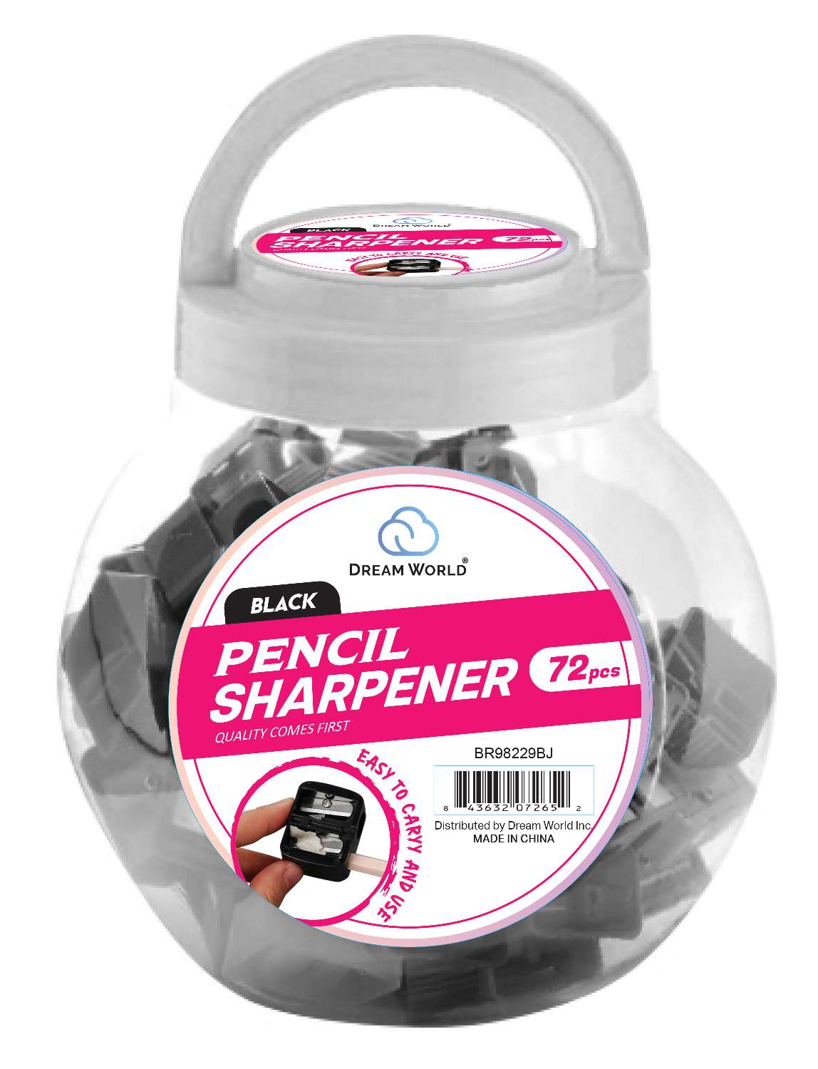 DREAM PENCIL SHARPNER 72PC JAR