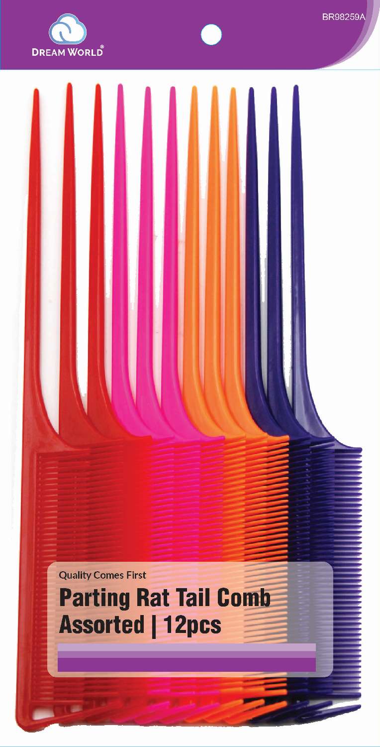 DREAM COMB BULK PARTING RAT TAIL 12PC