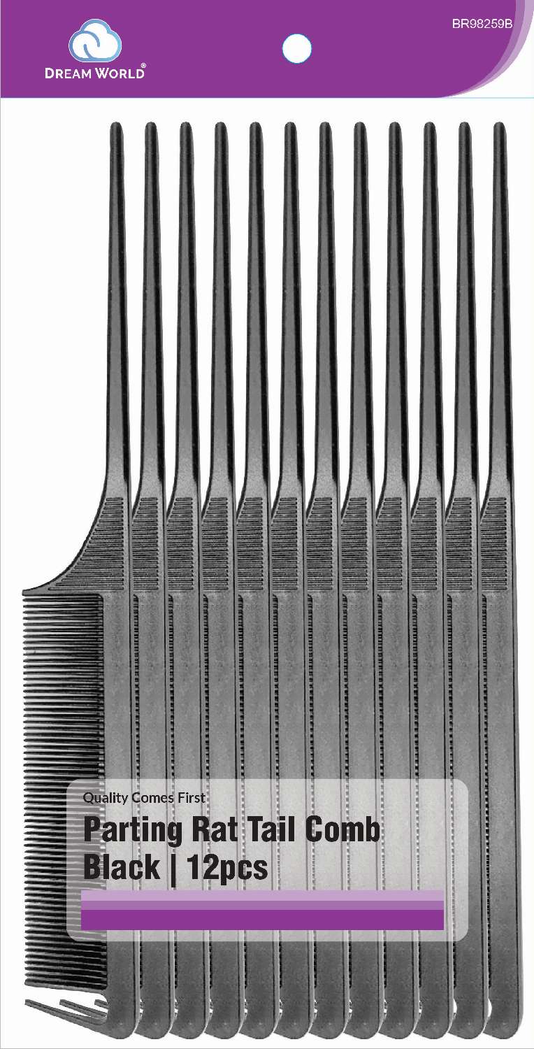 DREAM COMB BULK PARTING RAT TAIL 12PC