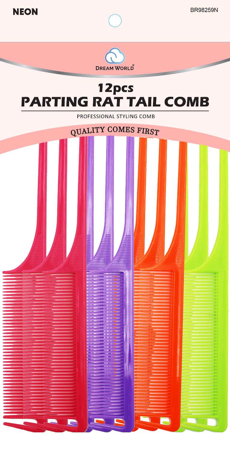 DREAM COMB BULK PARTING RAT TAIL 12PC