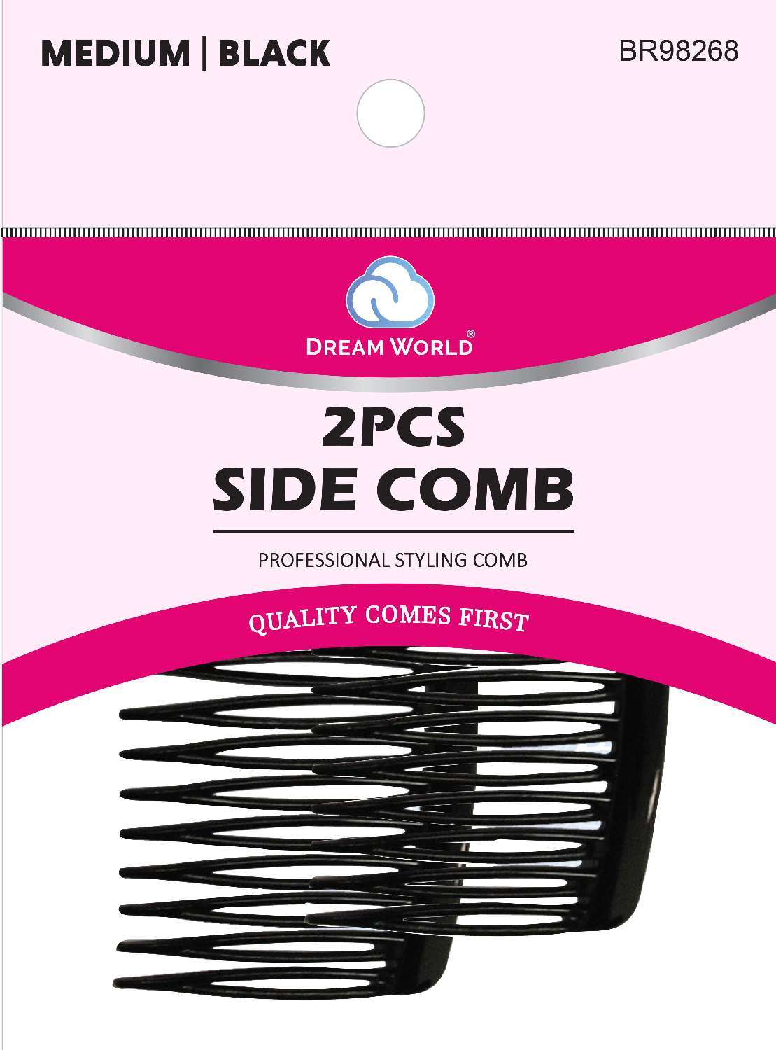 DREAM COMB SIDE 2PCS BK