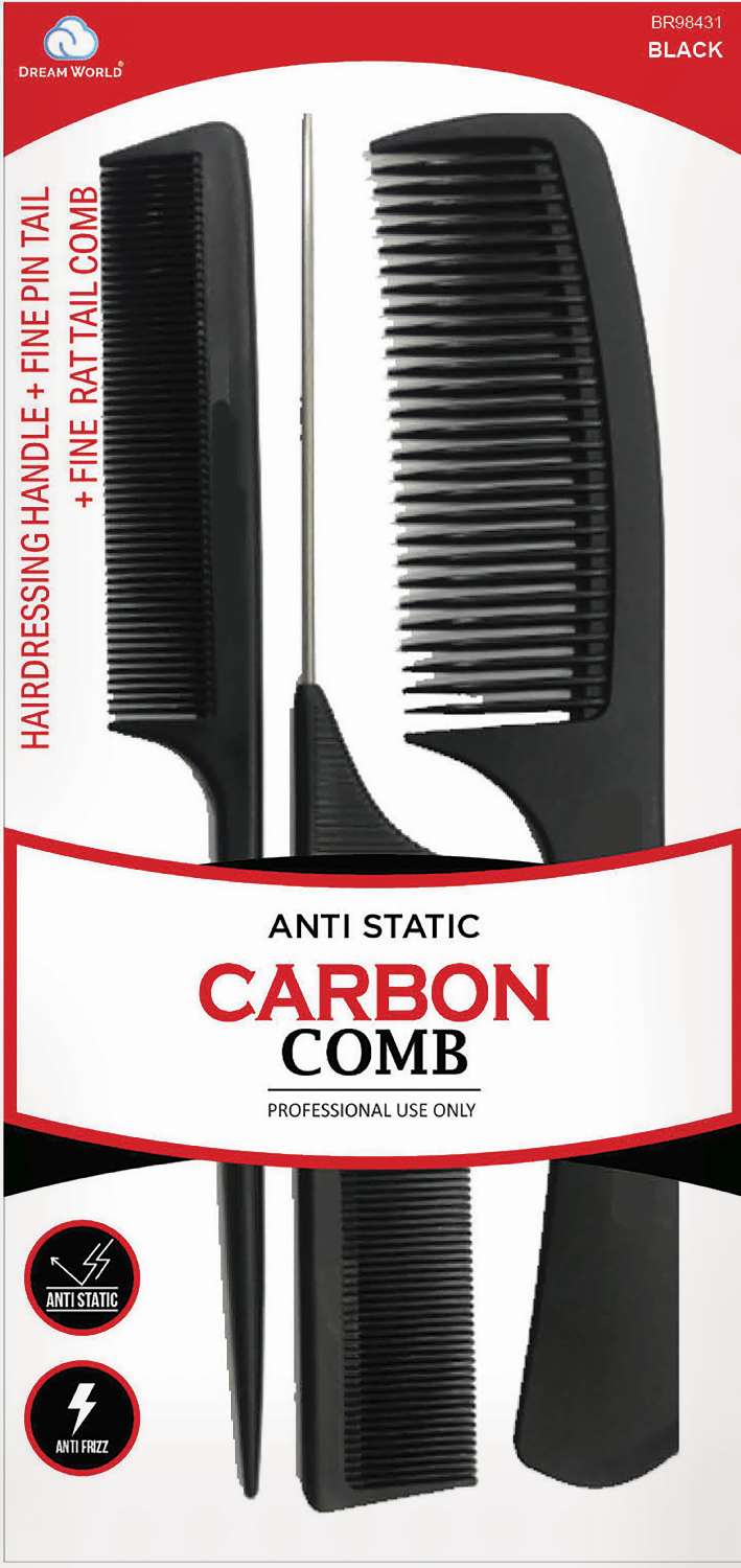 DREAM COMB/C  HANDLE + PIN + RAT  BK