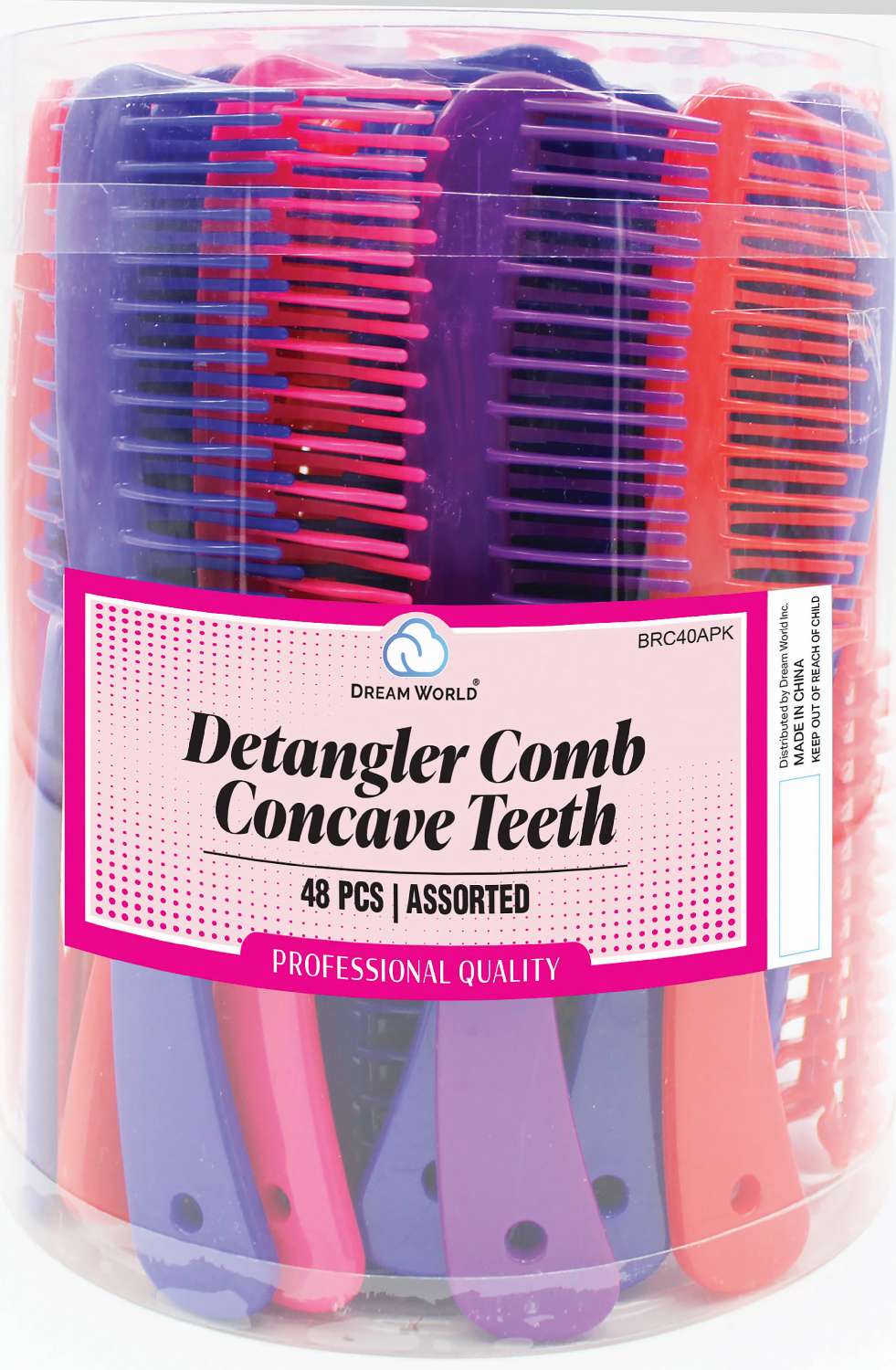DREAM COMB DETANGLER 48PC/JR