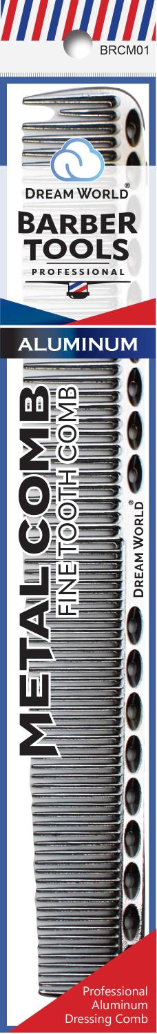 DREAM COMB METAL FINE TOOTH 8.5 INCH