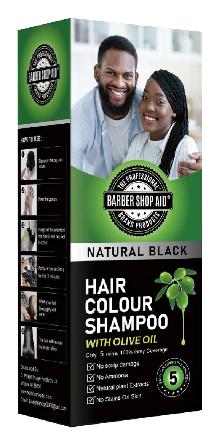 BARBER SHOP AID BLACK DYE SHAMPOO