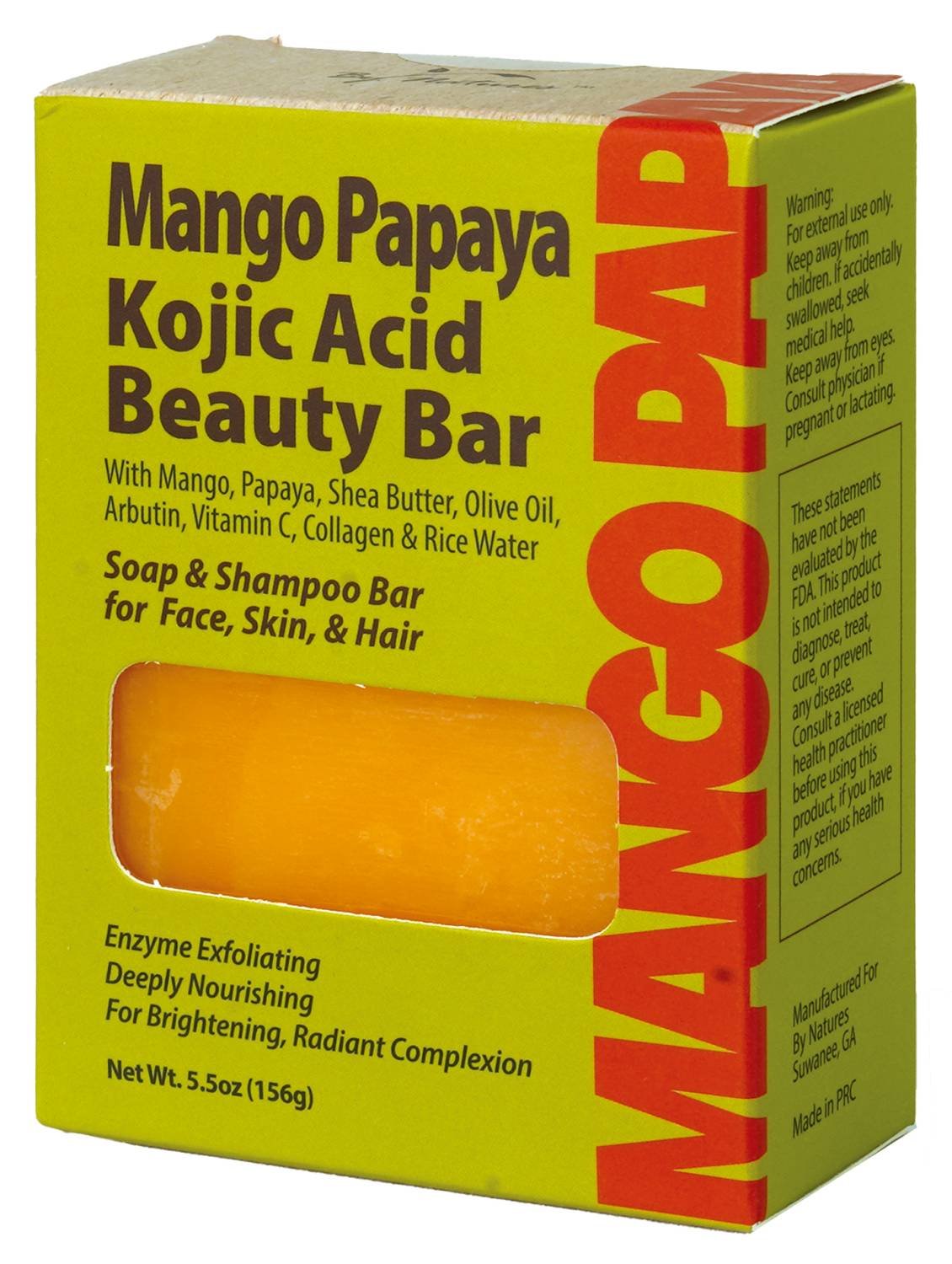 BYN KOJIC ACID BEAUTY BAR [MANGO PAPAYA]