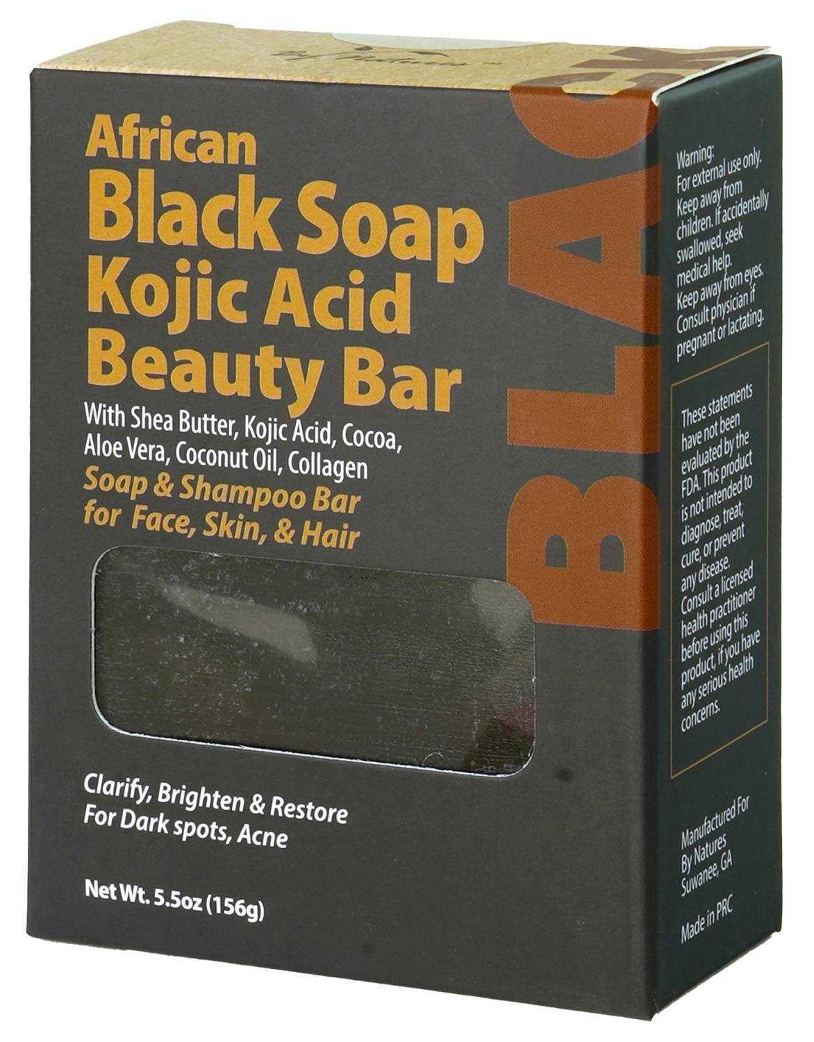 BYN KOJIC ACID BEAUTY BAR [BLACK SOAP]