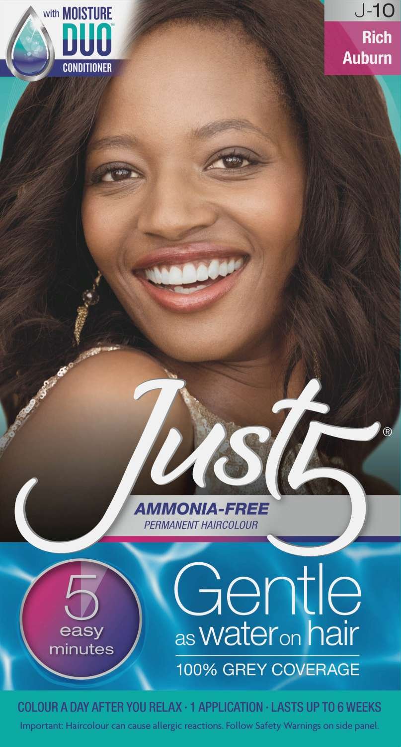 JUST 5 HAIR COLOR J-10 RICH AUBURN
