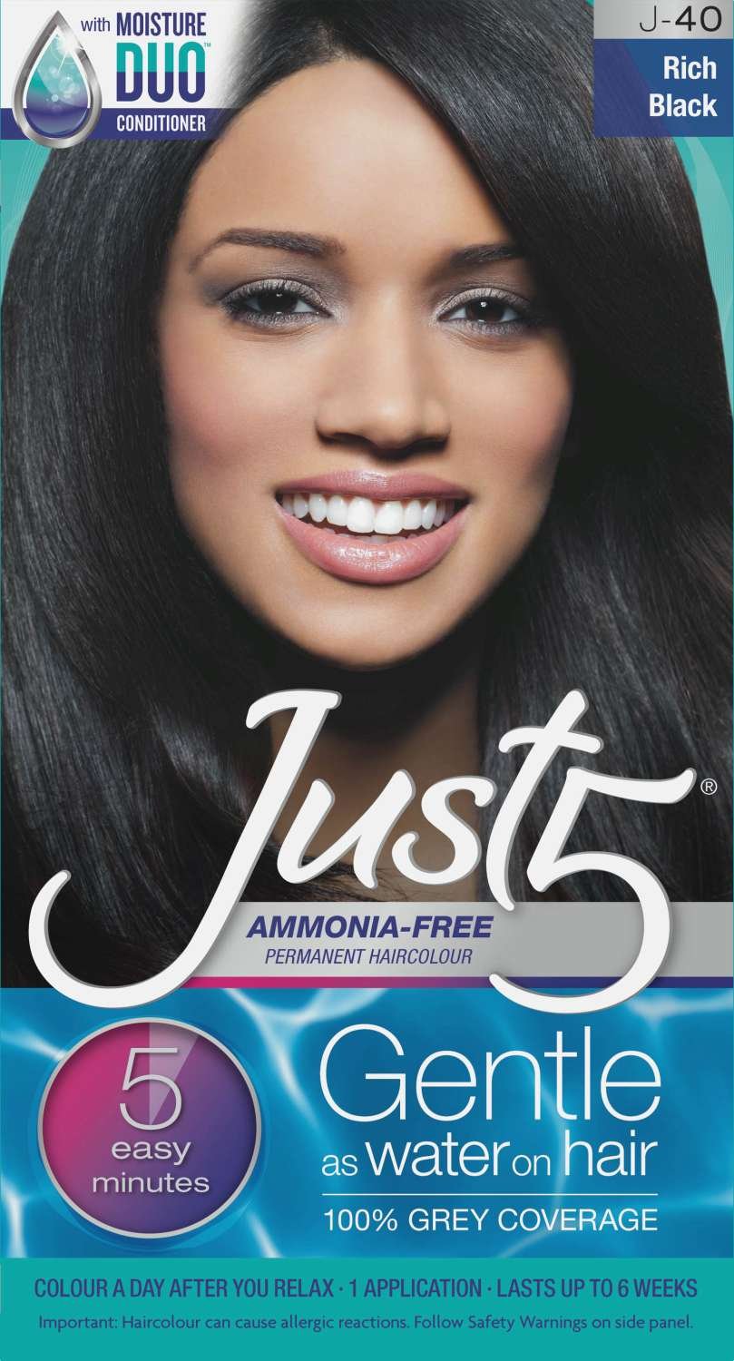 JUST 5 HAIR COLOR J-40 RICH BLACK