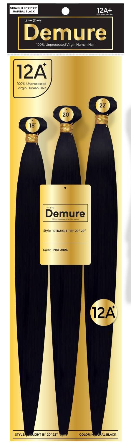 HH DEMURE STR 18/20/22-#NAT BLACK