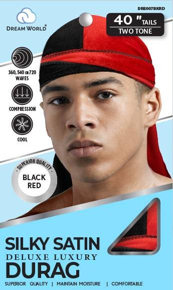 DREAM M-DURAG SMOOTH AND THICK 2 TONE BK/RD