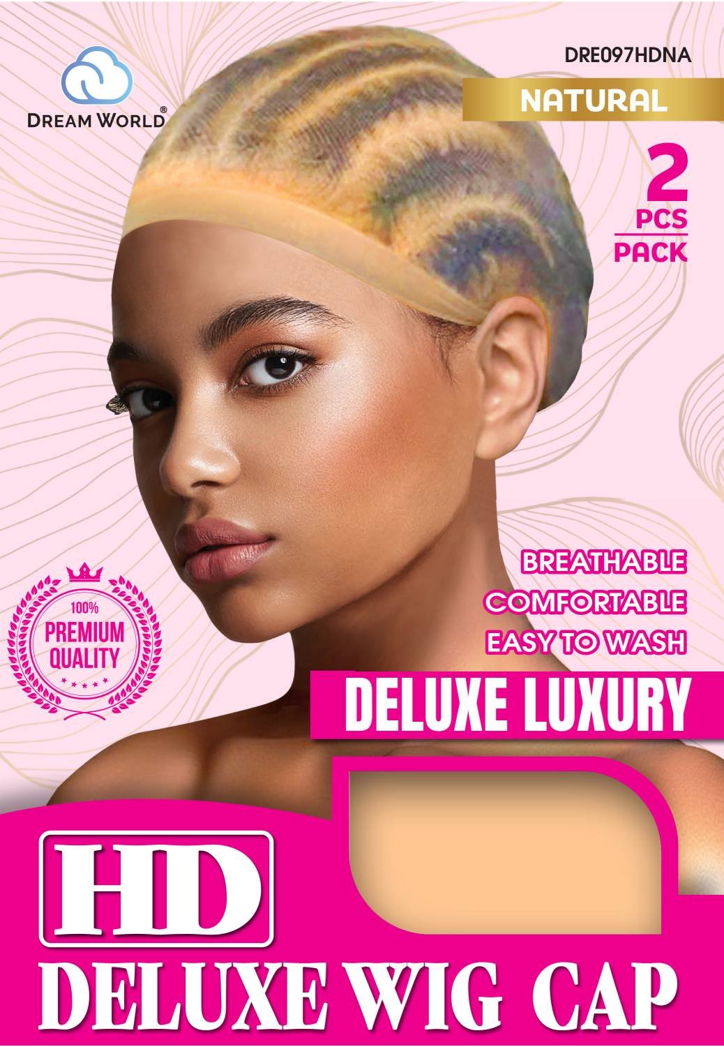 DREAM W-WIG CAP HD 2PCS NATURAL