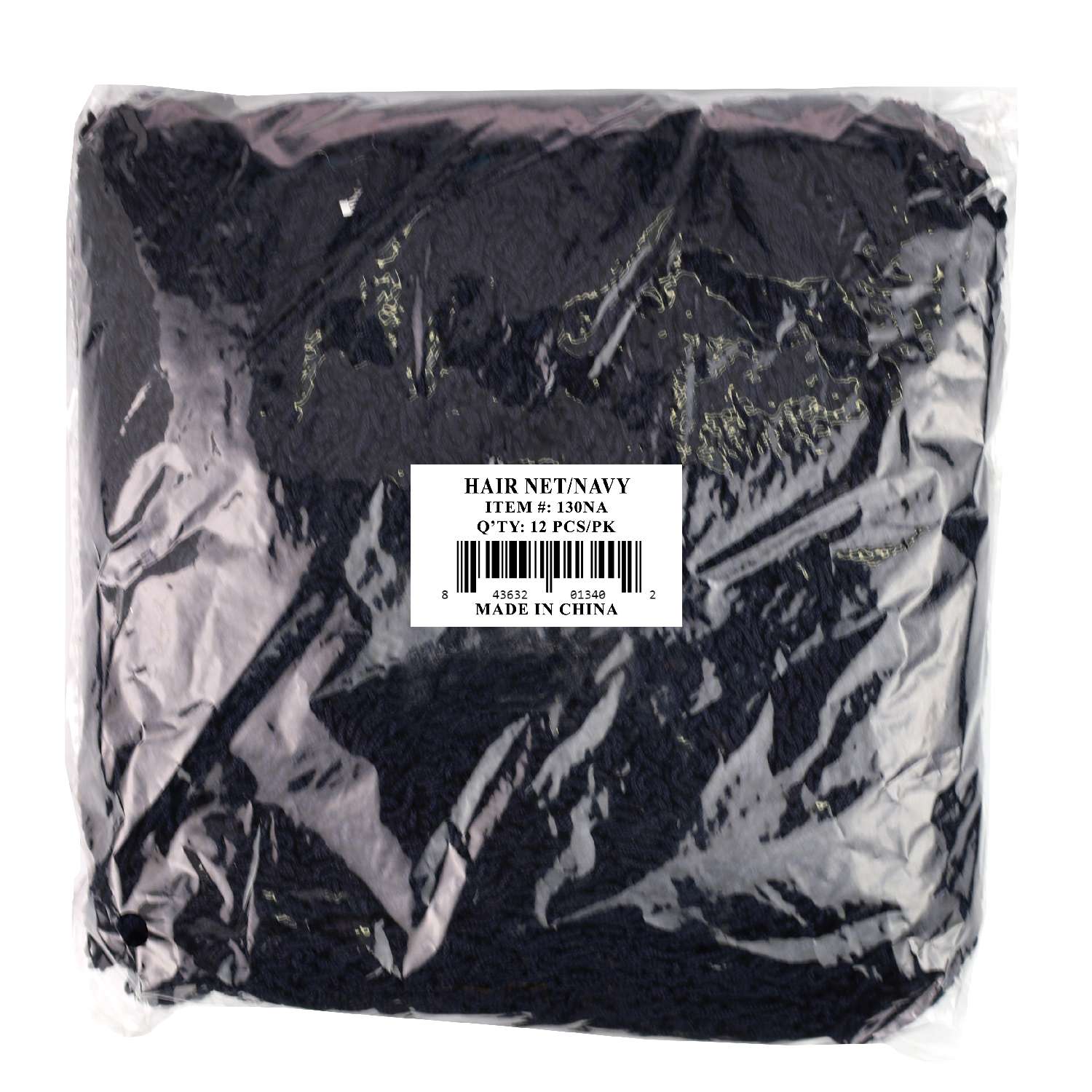 DREAM W-HAIR NET 12/PK BULK NAVY