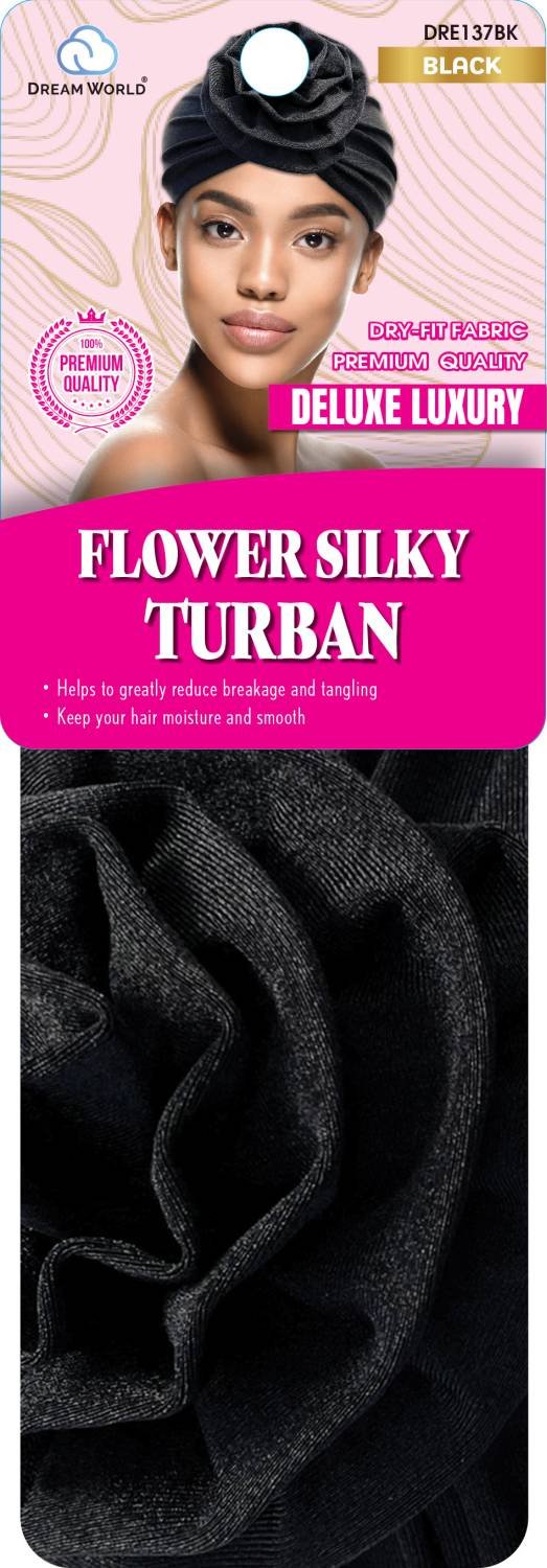 DREAM W-FLOWER SILKY TURBAN